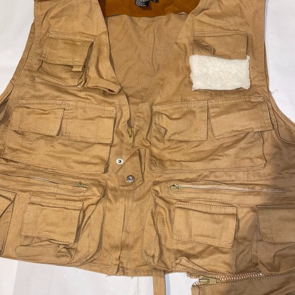 Oshman's Duck Hunting Skeet Shooting Vintage Khaki Hunting Vest - M - Picture 3 of 6